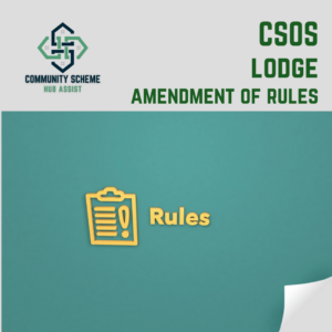 Lodge Rules / Amendments of Rules